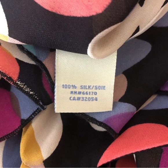 Odille for Anthropologie 100% Silk Multicolor Dot Ruffle Camisole Tank Top - Picture 6 of 7